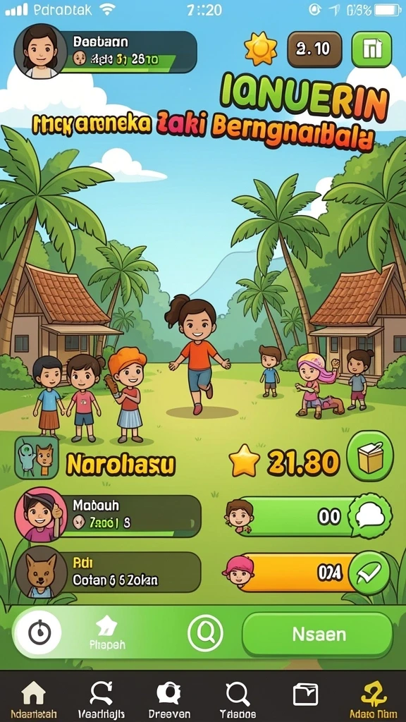 prg007 - Tangkapan layar menampilkan pemandangan hutan yang menakjubkan.