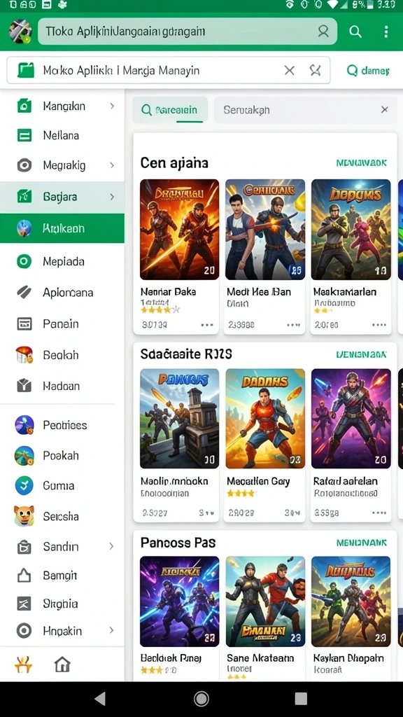 prg007 - Menampilkan menu misi yang penuh dengan tantangan.